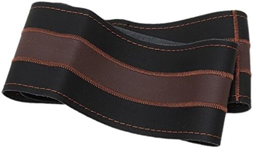 LunaQ Car Auto PU Leather DIY Car Steering Wheel Cover With Needles &amp; Thread