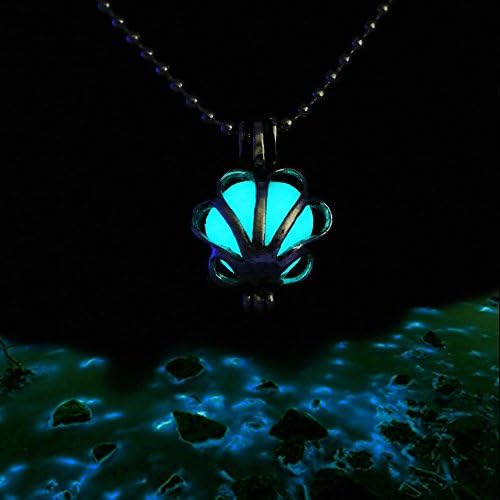 Mini Seashell Glow in The Dark Necklace Jewelry Pendant Steampunk Fairy Magical
