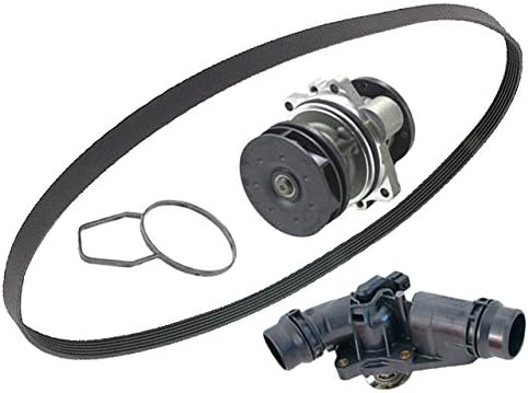 for BMW M54 OEM Coolant Pump +Belt +97c Thermostat +Gasket