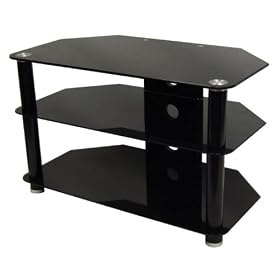 Icon Excel 3237 - Glass Stand For LCD & Plasma TV - Up To 42" - Black
