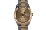 Rolex Mens 2 Tone Datejust Thunderbird Champagne Stick Marker Dial