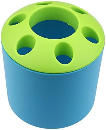 Lowpricenice(TM) Cute Hit color Toothbrush holder toothpaste pen barrel Organizer Storage barrel (Blue)