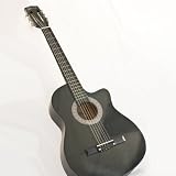 Black Cutaway Acoustic Guitar with Accessories Combo Kit Beginners