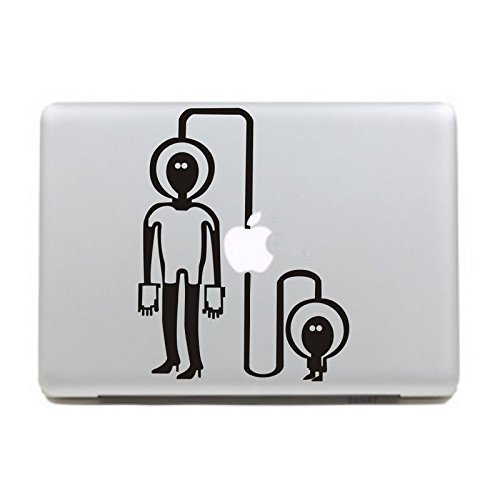 Echohc ET Allien connecting by Apple-DIY Personality Vinyl Decal Sticker for Apple Macbook Pro / Air 13 inch Laptop Case Cover Cartoon Skin Sticker