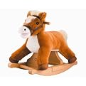 Rock 'n Ride Brown Pony Rocking Horse - Talking Plush