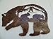Bear Mountain Scene Metal Wall Art Home Decor - Antique Copper Color