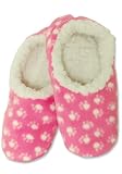 Snoozies Paw Prints Pink Footie