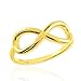 14k Yellow Gold Infinity Ring in Elegant Polished Finish