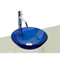 Alpenberger / Design Blauglaswaschschale � 380 mm / Blauglasschale / Glaswaschschale / Glaswaschbecken / Glas / Badezimmer / G�ste-WC