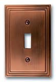 Amerelle 84TAC Steps Toggle Wallplate, Antique Copper