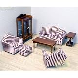 Melissa & Doug Deluxe Doll-House Furniture- Living Room Set