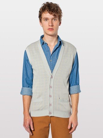 American Apparel Knit Long Grid Vest