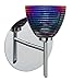 Besa Lighting 1SW-1858DW-LED-CR Divi - 5.88" 5W 1 LED Mini Wall Sconce, Chrome Finish with Black Dicro Wavy Glass