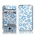Turquoise Hibiscus Design Apple iPod Touch 1G (1st Gen) Protector Skin Decal Sticker