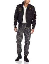 Hot Sale Alpha Industries Men's CWU Pilot X Flight Jacket, Sage Black, X-Large
