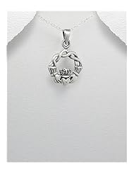 Claddagh Pendant Necklace In 92.5 Sterling Silver