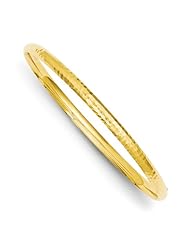 14k 2/16 Fancy Hammered Hinged Bangle Bracelet, Best Quality Free Gift Box Satisfaction Guaranteed