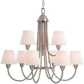 Sea Gull Lighting 31387-962 Stockholm Nine-Light Chandelier, Brushed Nickel with Etched... by Sea Gull Lighting