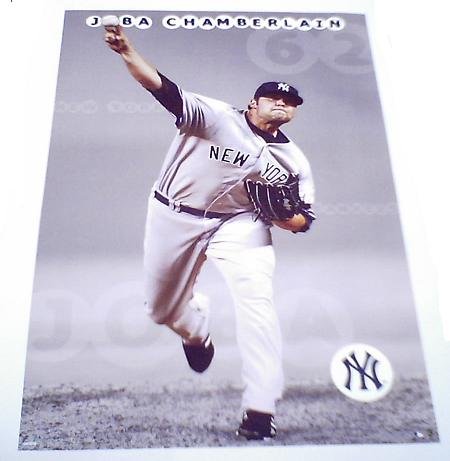 Joba Chamberlain New York Yankees Mlb Baseball Poster Print 22x34