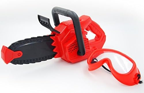 Battery Operated Toy Chainsaw and Goggles Set for Kids