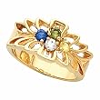 14K Yellow Gold Mother's Ring - 4 Gemstone -- YOU CHOOSE THE COLORS!