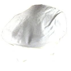 LINEN COTTON IVY DRIVING GOLF CAP LINED HAT WHITE LARGE / EXTRA LARGE