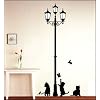 Cats & Lamp - Large Wall Decals Stickers Appliques Home Decor