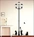 Cats & Lamp - Large Wall Decals Stickers Appliques Home Decor