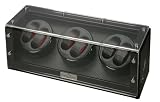 Diplomat 31-477 Black Wood Finish Six Watch Winder with Black Carbon Fiber Interior and Japanese Mabuchi Motor Watch Winder