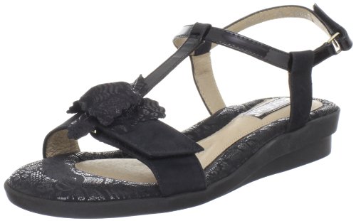 BeautiFeel Women's Molly Flat,Black Sparkle Nubuck Combination,39 EU/8-8.5 M US