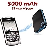 BrandoPower, Universal 5000mAh Lithium Ion External battery pack last 38 hours for your Blackberry Curve - AC charger included