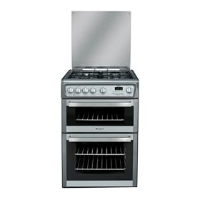 60cm Ultima Gas Double Oven Cooker c/w 4 Burner Hob Graphite (GW74G_GH)