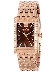 Caravelle New York Womens 44L120 Analog Rose Gold Dress Watch
