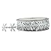 Fowod Winter Christmas Snowflake Trim Crafts Decoration,11 Yard/33 Feet,1 inch Wide (Silver)