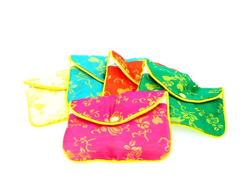 Chinese Silk Pouches 12pcs 4 1/2