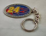 Jeff Gordon Pewter Oval NASCAR Keychain