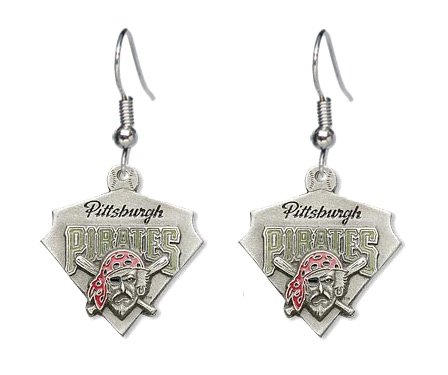 Pittsburgh Pirates Dangle Earrings - MLB Baseball Fan Shop Sports Team Merchandise