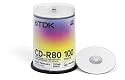 TDK Printable CDR-80, 700MB, 52x, 100 Pack