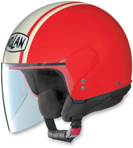 Nolan N30 Open Face Motorcycle Helmet Flat Red/Cream Large N305270111931