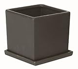 インテリアポット　スクェアーS　ブラック