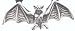 Gothic MOVING WINGS BAT Silver Tone Pewter PENDANT Necklace