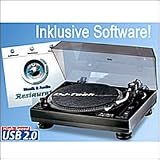 USB Plattenspieler – Computerbild ‘Testsieger’, inkl. Audio-Restaurator 5 (Vinyl USB 5/Schwarz) + Gratis-CD !