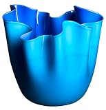 Venini Fazzoletto 10.25-Inch Aquamarine and Sapphire Handkerchief Vase