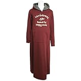 授乳服 マタニティ ワンピース スウェット 裏起毛 長袖 パーカーマキシワンピース ボルドー-M8577 M