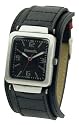 Bench Ladies Three Hand Quartz Analogue & Antique Silver Case Black Strap Watch
