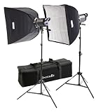Interfit INT429 Stellar X 300 Watt/Second 2 Head Kit with Softboxes