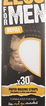 ZEOS FOR MEN Hair Removal Refill Paper Waxing Strips and After Wax Wipes by Zeos?? For Men