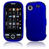 Samsung Messager Touch R630 / R631 Dark Blue Rubber Feel Protective Case Fa ....
