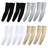 Elixir Arm Sleeves 8 pairs Bundle pack for hiking cycling golf and outdoor activities, 2 pairs each white, black, gray and beige