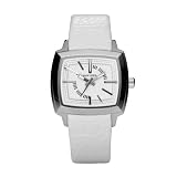Diesel Watch DZ5208 wtih White leather Strap and White Dial